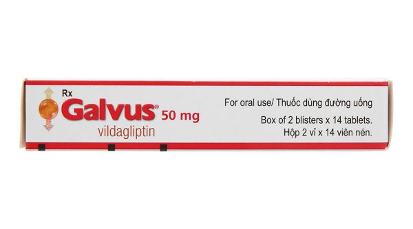 Galvus 50mg trị đái tháo đường tuýp 2 (2 vỉ x 14 viên)