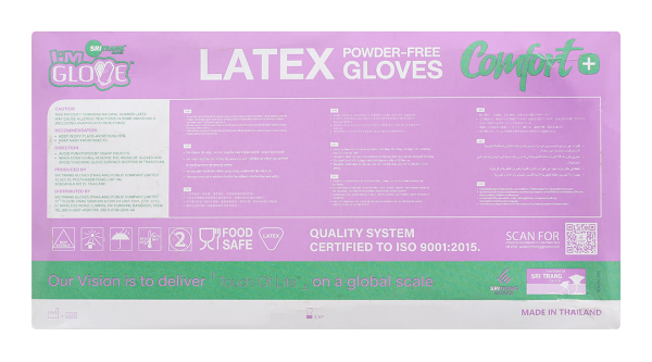 Găng tay y tế không bột Latex I'm Glove size M hộp 50 đôi