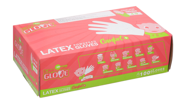 Găng tay y tế có bột Latex I'm Glove size M hộp 50 đôi