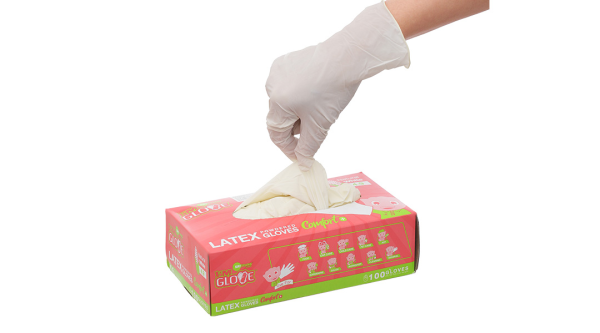 Găng tay y tế có bột Latex I'm Glove size M hộp 50 đôi