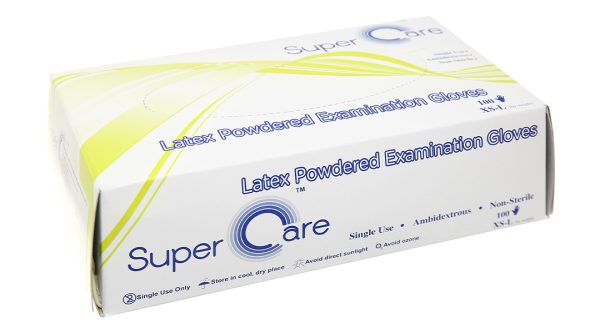 Găng tay y tế có bột Super Care size M hộp 50 đôi