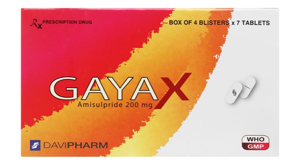 Gayax 200mg trị tâm thần phân liệt (4 vỉ x 7 viên)