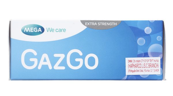 GazGo 200mg trị trướng bụng, đầy hơi (3 vỉ x 10 viên)