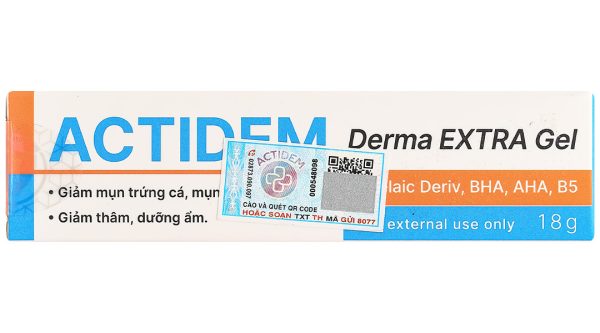 Actidem Derma Extra Gel giảm mụn, mờ thâm tuýp 18g