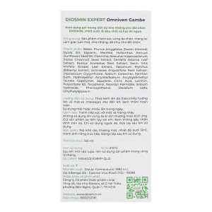 Gel bôi Diosmin Expert hỗ trợ điều trị suy giãn tĩnh mạch tuýp 150ml