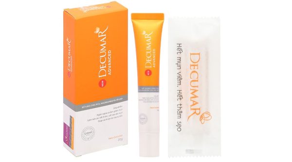 Gel chấm mụn Decumar Advanced giúp dưỡng da, giảm mụn, mờ thâm tuýp 20g