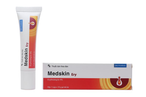 Gel bôi Medskin Ery 4% trị mụn trứng cá tuýp 10g