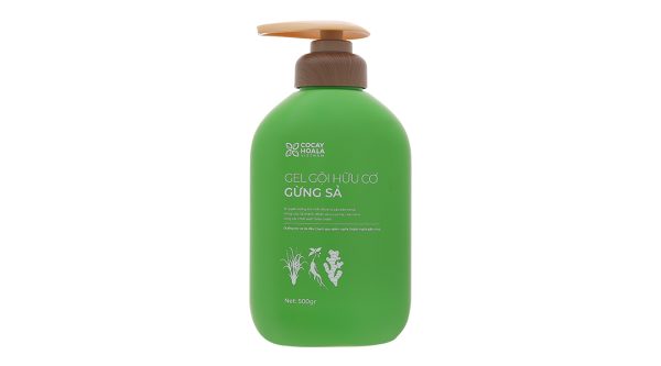 Gel gội hữu cơ Gừng Sả Cocay Hoala ngăn dầu, dưỡng ẩm chai 500g