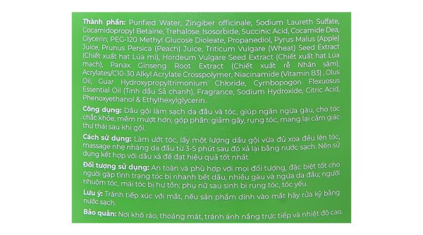 Gel gội hữu cơ Gừng Sả Cocay Hoala ngăn dầu, dưỡng ẩm chai 500g