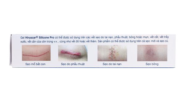 Gel Hiruscar Silicone Pro làm giảm, mờ sẹo tuýp 10g
