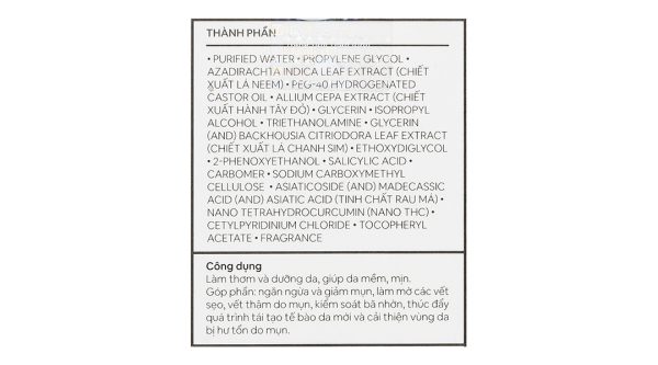 Gel Anti - Acne Nano THC Decumar ngừa mụn, mờ thâm tuýp 20g
