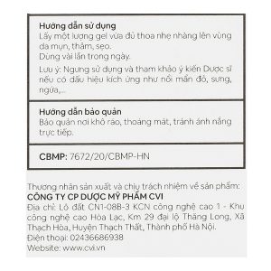 Gel Anti - Acne Nano THC Decumar ngừa mụn, mờ thâm tuýp 20g