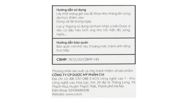 Gel Anti - Acne Nano THC Decumar ngừa mụn, mờ thâm tuýp 20g