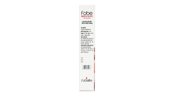 Gel Fobelife Fobe Mouth Ulcer hỗ trợ giảm nhiệt miệng tuýp 10g
