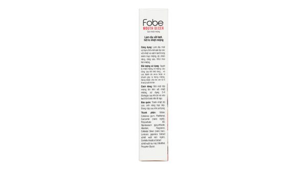 Gel Fobelife Fobe Mouth Ulcer hỗ trợ giảm nhiệt miệng tuýp 10g