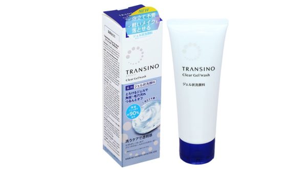 Gel rửa mặt Transino Clear Gel Wash giúp dưỡng ẩm, làm sạch và loại bỏ dầu thừa tuýp 110g