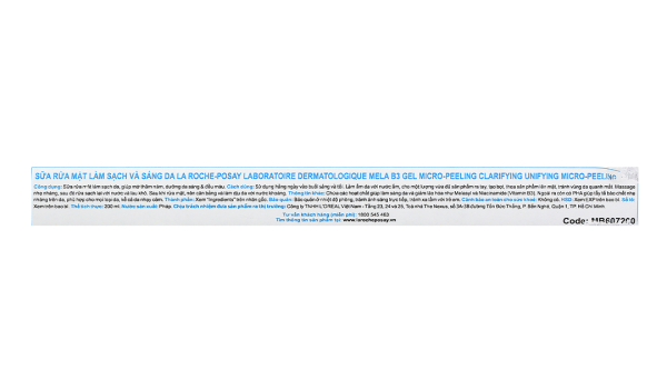 Gel rửa mặt La Roche Posay Mela B3 giúp sáng da mờ thâm chai 200ml