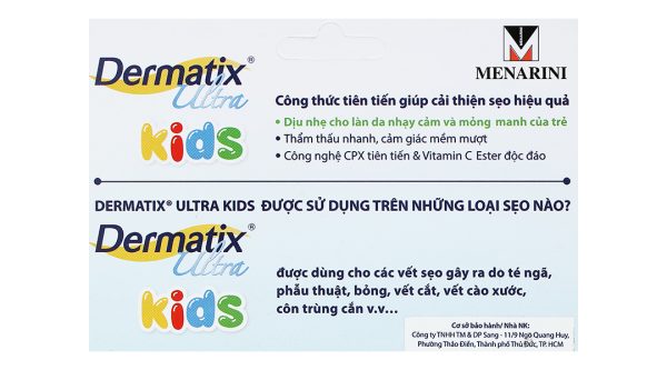 Gel Dermatix Ultra Kids trị sẹo cho bé tuýp 5g