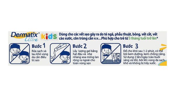 Gel Dermatix Ultra Kids trị sẹo cho bé tuýp 5g