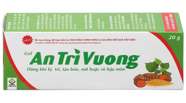 Gel bôi An Trĩ Vương làm dịu và săn se da trong trường hợp trĩ, táo bón tuýp 20g