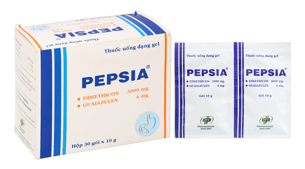 Gel uống Pepsia trị chứng đầy hơi, ợ nóng (30 gói x 10g)