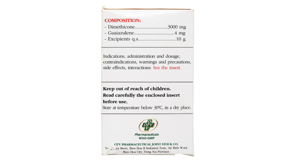 Gel uống Pepsia trị chứng đầy hơi, ợ nóng (30 gói x 10g)
