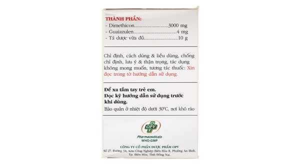 Gel uống Pepsia trị chứng đầy hơi, ợ nóng (30 gói x 10g)