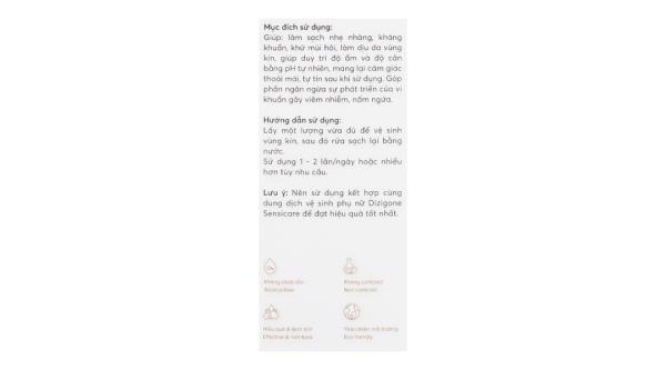 Gel vệ sinh phụ nữ Dizigone SensiDaily làm sạch dịu nhẹ chai 150ml