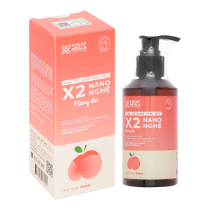 Gel vệ sinh phụ nữ X2 Nano Nghệ hương đào làm sạch ngừa viêm nhiễm chai 150ml