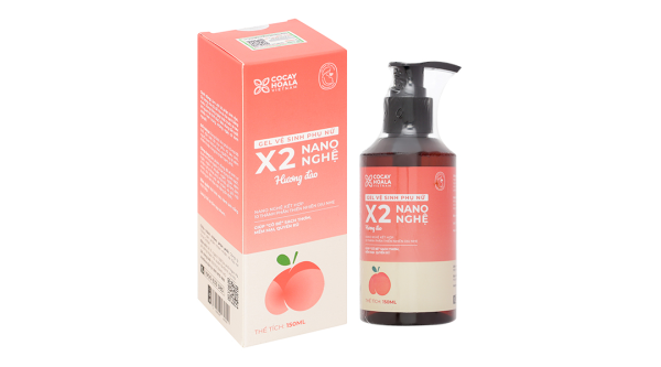 Gel vệ sinh phụ nữ X2 Nano Nghệ hương đào làm sạch ngừa viêm nhiễm chai 150ml