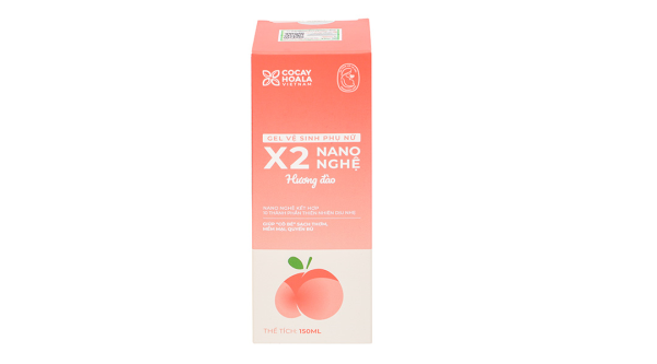 Gel vệ sinh phụ nữ X2 Nano Nghệ hương đào làm sạch ngừa viêm nhiễm chai 150ml