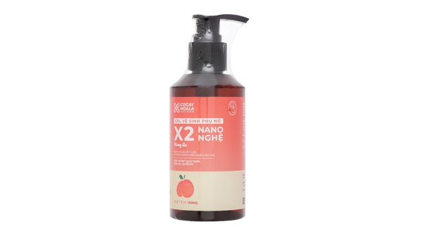 Gel vệ sinh phụ nữ X2 Nano Nghệ hương đào làm sạch ngừa viêm nhiễm chai 150ml