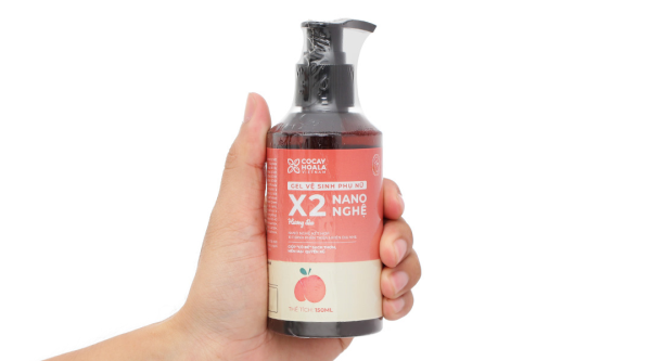 Gel vệ sinh phụ nữ X2 Nano Nghệ hương đào làm sạch ngừa viêm nhiễm chai 150ml