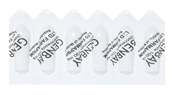 Viên đặt âm đạo Genbay 100mg trị nhiễm khuẩn, nấm âm đạo (2 vỉ x 6 viên)