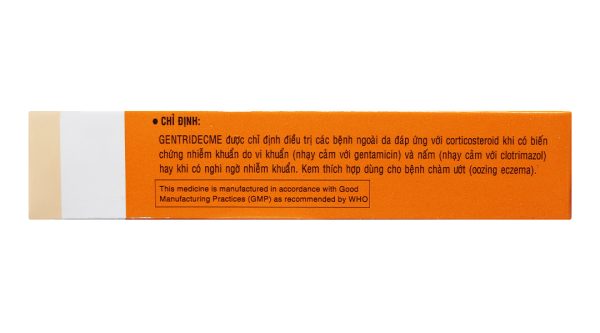Gentridecme Cream trị viêm da tuýp 10g