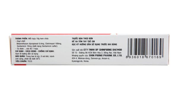 Kem bôi Shinpoong Gentri-Sone trị viêm da tuýp 10g