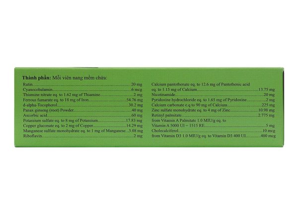 Geotonik bổ sung vitamin và khoáng chất (3 vỉ x 10 viên)