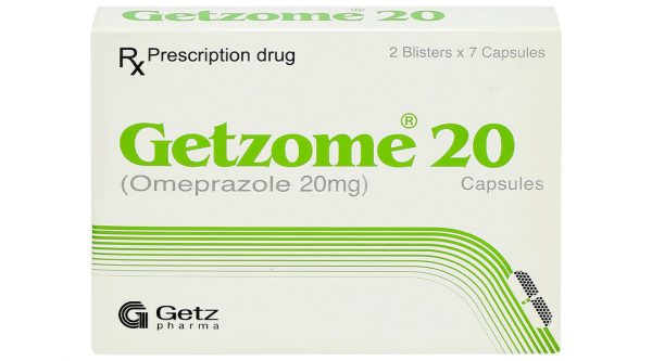 Getzome 20 điều trị loét dạ dày, tá tràng (2 vỉ x 7 viên)