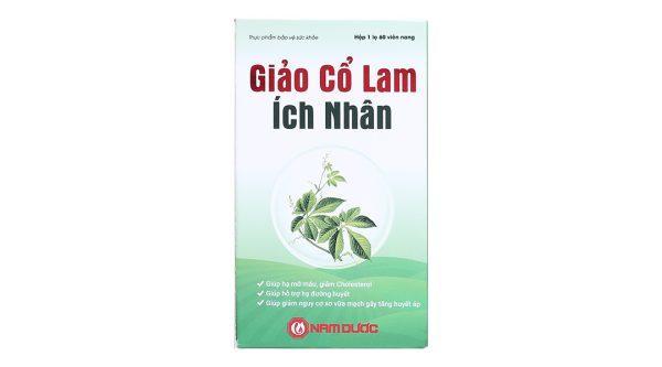 Giảo Cổ Lam Ích Nhân hỗ trợ hạ đường huyết, mỡ máu hộp 60 viên
