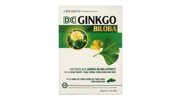 DC Ginkgo Biloba hỗ trợ hoạt huyết, tăng cường tuần hoàn máu não hộp 60 viên