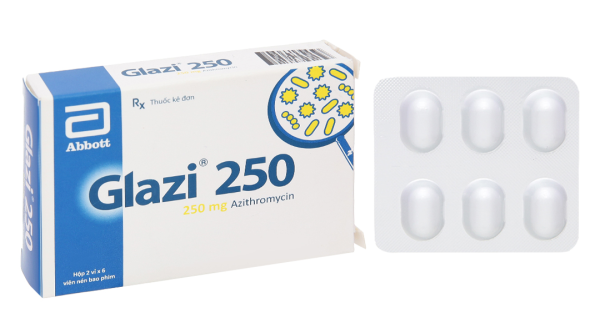 Glazi 250 trị nhiễm khuẩn (2 vỉ x 6 viên)