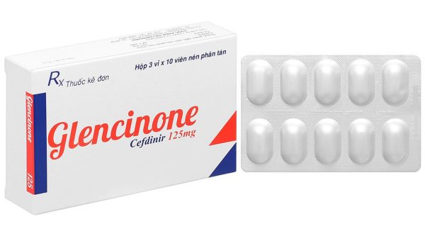 Glencinone 125mg điều trị nhiễm khuẩn đường hô hấp trên và dưới (3 vỉ x 10 viên)