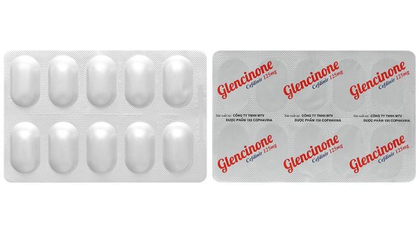 Glencinone 125mg điều trị nhiễm khuẩn đường hô hấp trên và dưới (3 vỉ x 10 viên)