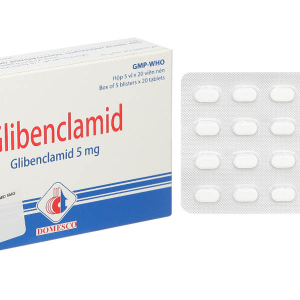 Glibenclamid Domesco 5mg trị đái tháo đường (5 vỉ x 20 viên)