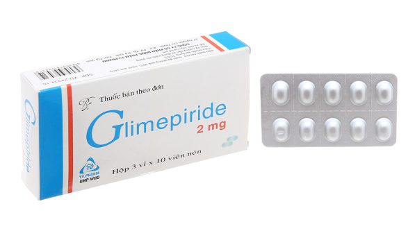 Glimepiride TV.Pharm 2mg trị đái tháo đường tuýp 2 (3 vỉ x 10 viên)