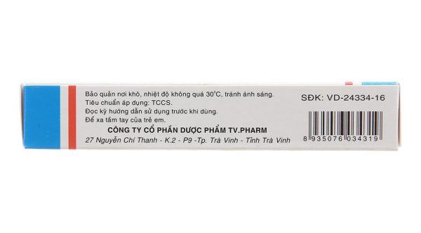 Glimepiride TV.Pharm 2mg trị đái tháo đường tuýp 2 (3 vỉ x 10 viên)