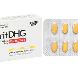 GliritDHG 500mg/5mg điều trị đái tháo đường tuýp 2 (3 vỉ x 10 viên)