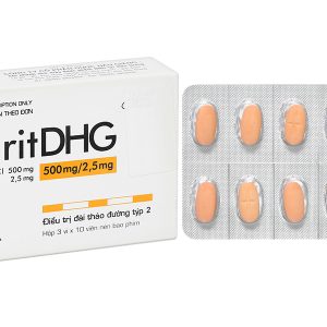 GliritDHG 500mg/2.5mg điều trị đái tháo đường tuýp 2 (3 vỉ x 10 viên)