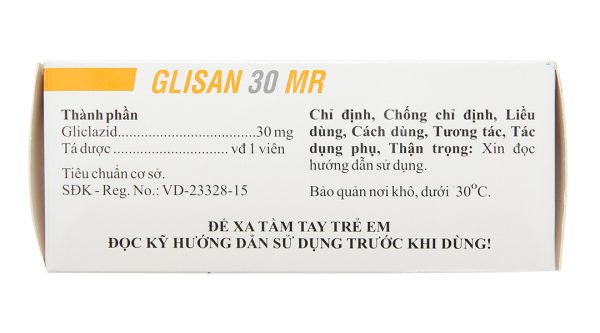 Glisan 30 MR trị đái tháo đường tuýp 2 không phụ thuộc insulin (10 vỉ x 30 viên)