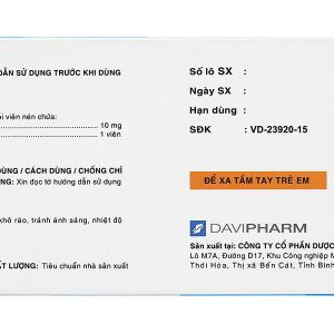 Glockner-10 trị triệu chứng cường giáp (10 vỉ x 10 viên)